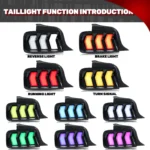 LED RGB Tail Lights for Ford Mustang S-197 2005-2009 Dynamic Animation Sequential Turn Signal Colorful Rear Lamps Assembly - Image 3