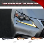 LED Daytime Running Light Kit for Lexus IS250 IS200t IS350 ISF IS300 2014-2016 Sequential Turn Signal DRL (Not Fit 17-20 IS) - Image 3