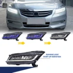 LED Touring Headlights for Honda Accord 2008-2012 8th Gen Start-up Animation Sequential Turn Signal Front Lamps Asembly - Image 4
