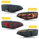 LED Tail Lights For VW Volkswagen Jetta MK6 VI 2015-2018 Start-up Animation Sequential Indicator Black Rear Lamps Assembly - Image 3