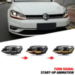 LED Headlights for Volkswagen VW Golf 7 MK7 VII 2013-2018 Sequential Turn Signal Front Lamps Assembly Not Fit GTI & Xenon Model - Image 4