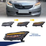 LED Touring Headlights for Honda Accord 2008-2012 8th Gen Start-up Animation Sequential Turn Signal Front Lamps Asembly - Image 2
