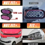 LED Headlights for Volkswagen VW Golf MK7.5 TSI TDI Variant halogen 2017-2020 [not fit GTI/GTD/Rline/MK7] Front Lamps Assembly - Image 3