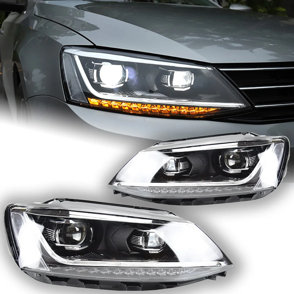 S2a87d0ede056484eb0682d9f4fd8ad68a.webp Car Styling Head Lamp for VW Jetta Mk6 LED Headlight 2011-2018 B8 Design Headlights Drl Hid Bi Xenon Automotive Accessories - Image 1
