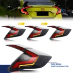 LED Tail Lights For Honda Civic Sedan 10Th Gen 2016-2021 DRL Start Up Animation Rear Lamp Assembly (Not for hatchback & Coupe) - Image 2