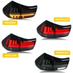 LED Tail Lights for Lexus RX350 RX330 RX400h 2004-2009 Black Rear Lamps Sequential Signal Start-up Animation Assembly - Image 3