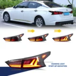 LED Tail Lights for Nissan Altima 2019-2025 SR SV SL Start-up Animation Sequential Indicator Black Rear Lamps Assembly - Image 3