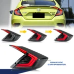 LED Tail Lights For Honda Civic 10Th Gen Sedan 2016-2021 DRL Start Up Animation Rear Lamp Not Fit For Hatchback (Flashing Brake) - Image 4