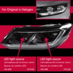 Car Styling Head Lamp for Tiguan Headlights 2007-2012 Tiguan LED Headlight upgrade New Tiguan X led Projector Lens DRL Signal - Image 2