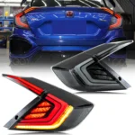 LED Tail Lights For Honda Civic 10Th Gen Sedan 2016-2021 DRL Start Up Animation Rear Lamp Not Fit For Hatchback (Flashing Brake)