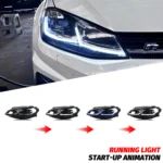 LED Headlights for Volkswagen VW Golf MK7.5 TSI TDI Variant halogen 2017-2020 [not fit GTI/GTD/Rline/MK7] Front Lamps Assembly - Image 5