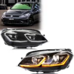 LED Headlights for Volkswagen VW Golf 7 MK7 VII 2013-2018 Sequential Turn Signal Front Lamps Assembly Not Fit GTI & Xenon Model