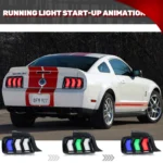 LED RGB Tail Lights for Ford Mustang S-197 2005-2009 Dynamic Animation Sequential Turn Signal Colorful Rear Lamps Assembly - Image 5