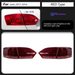 Car Styling Tail Lamp for Jetta Tail Lights 2011-2014 Jetta Mk6 LED Tail Light DRL Turn Signal Brake Reverse auto Accessories