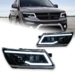 Car Styling for Dodge JCUV Journey 2009-2016 LED Headlight Fiat Freemont LED DRL Hid Angel Eye Bi Xenon Beam Accessories