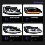 Car Styling Head Lamp for VW Jetta Mk6 LED Headlight 2011-2018 B8 Design Headlights Drl Hid Bi Xenon Automotive Accessories - Image 3