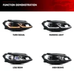 LED Headlights for Volkswagen VW Golf MK7.5 TSI TDI Variant halogen 2017-2020 [not fit GTI/GTD/Rline/MK7] Front Lamps Assembly - Image 4
