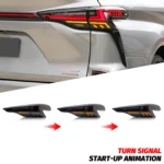 LED Tail Lights For Toyota Sienna 2020-2026 Sequential Turn Signal Dynamic Animation Black Rear Lamps Assembly With Middle Lamp - Image 4