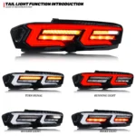 LED Tail Lights for Chevrolet Camaro Chevy 2019-2024 ZL1 SS Sequential Turn Signal Dynamic Animation Rear Lamps Assembly - Image 4