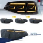 LED Tail Lights For VW Volkswagen Jetta MK6 VI 2015-2018 Start-up Animation Sequential Indicator Black Rear Lamps Assembly - Image 4