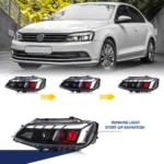 LED Headlights For VW Volkswagen Jetta 2011-2018 MK6 Start-up Animation Sequential Turn Signal Front Lamps Assembly - Image 5