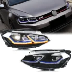 LED Headlights for Volkswagen VW Golf 7 MK7 VII 2013-2017 Sequential Turn Signal Front Lamps Assembly Not Fit GTI & Xenon Model