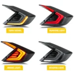 LED Tail Lights For Honda Civic 10Th Gen Sedan 2016-2021 DRL Start Up Animation Rear Lamp Not Fit For Hatchback (Flashing Brake) - Image 3
