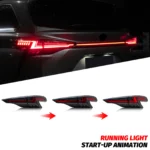 LED Tail Lights For Toyota Sienna 2020-2026 Sequential Turn Signal Dynamic Animation Black Rear Lamps Assembly With Middle Lamp - Image 3