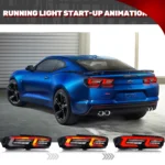 LED Tail Lights for Chevrolet Camaro Chevy 2019-2024 ZL1 SS Sequential Turn Signal Dynamic Animation Rear Lamps Assembly - Image 5