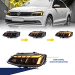 LED Headlights For VW Volkswagen Jetta 2011-2018 MK6 Start-up Animation Sequential Turn Signal Front Lamps Assembly - Image 3