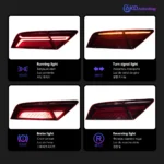 Car Styling for Audi A7 Tail Lights 2011-2018 RS7 LED Tail Light Rear Lamp DRL Dynamic Signal Reverse Automotive Accessories - Image 4