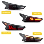 LED Tail Lights for Nissan Altima 2019-2025 SR SV SL Start-up Animation Sequential Indicator Black Rear Lamps Assembly - Image 2