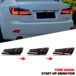 LED Tail Lights for Lexus IS250 IS350 ISF 2006-2013 Start-up Animation Sequential Turn Signal Black Rear Lamps Assembly - Image 4