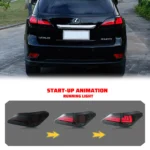 LED Tail Lights for Lexus RX350 RX450h RX 2010-2015 Black Rear Lamps Sequential Turn Signal Start-up Animation Assembly - Image 3