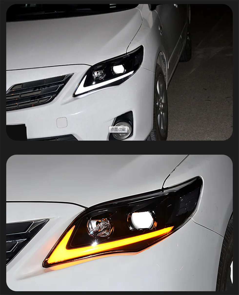 LED Headlight Bulbs For Toyota Corolla 20 11-20 13 Replacement Daytime Running Lights High Beam Head Lights