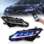 RGB Headlights For Toyota Camry 20 18-2023 With Seven Color Modified Headlight Assembly Streamer Signal Light Accessory - Image 3