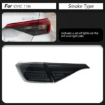 Car Rear Light For Honda CIVIC 11th Tail light 20 22-2024 Mugen Styling LED Running Lights Sequential Signal Brake Taillight - Image 6