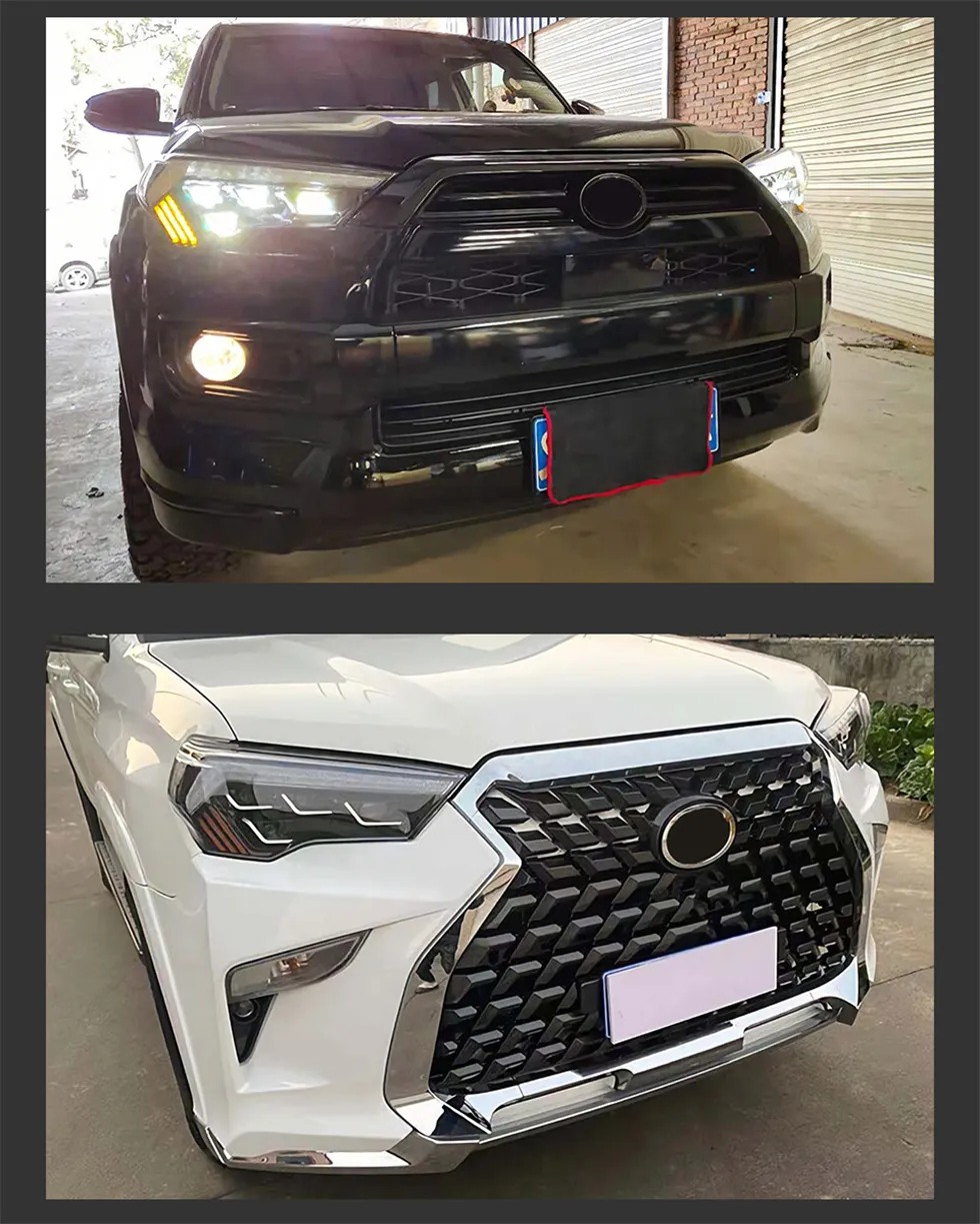 Headlight for Toyota 4 Runner 2014-20 20 LED Lamps Front Signal Headlight Replacement DRL Daytime Light