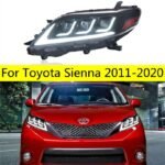 Car Lights For Sienna 20 11-20 20 LED DRL Auto Headlights Assembly Bicodal Lens Dynamic Lamp Start Animation Highlight Accessories