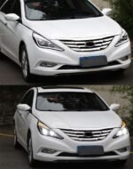 LED Head Light Parts For Sonata 8 Front Headlights Replacement 20 11-20 14 DRL Daytime light Bi-Xenon Light - Image 3