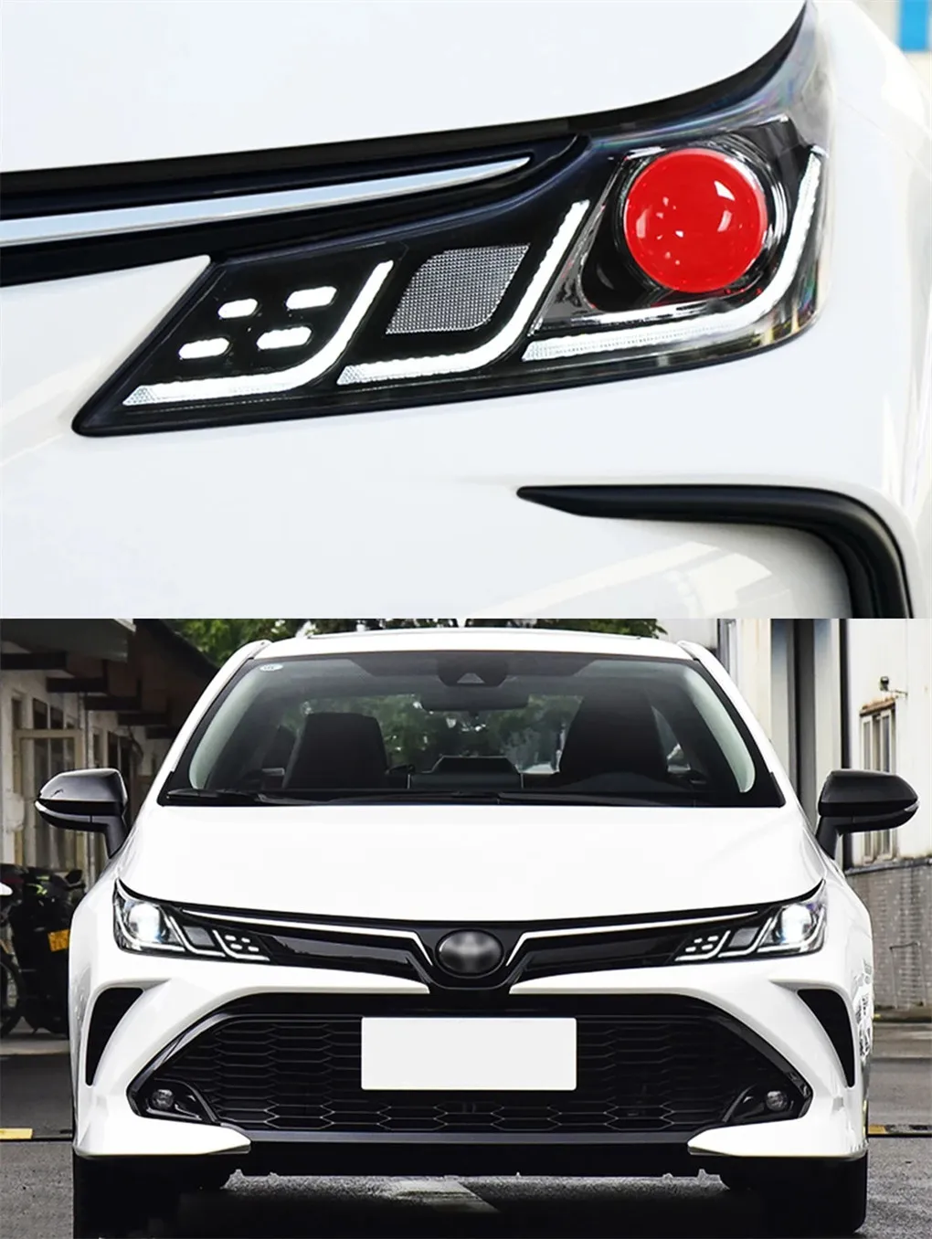 Full LED Head Lamp for Toyota Corolla 20 19-2021 DRL High Beam Front Lights Turn Signal Fog Headlights Assembly