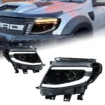 headlight LED for Ford Ranger Headlights 2012-20 15 Ranger T6 DRL Day Time Running Signal Lights Headlamp Auto Assembly