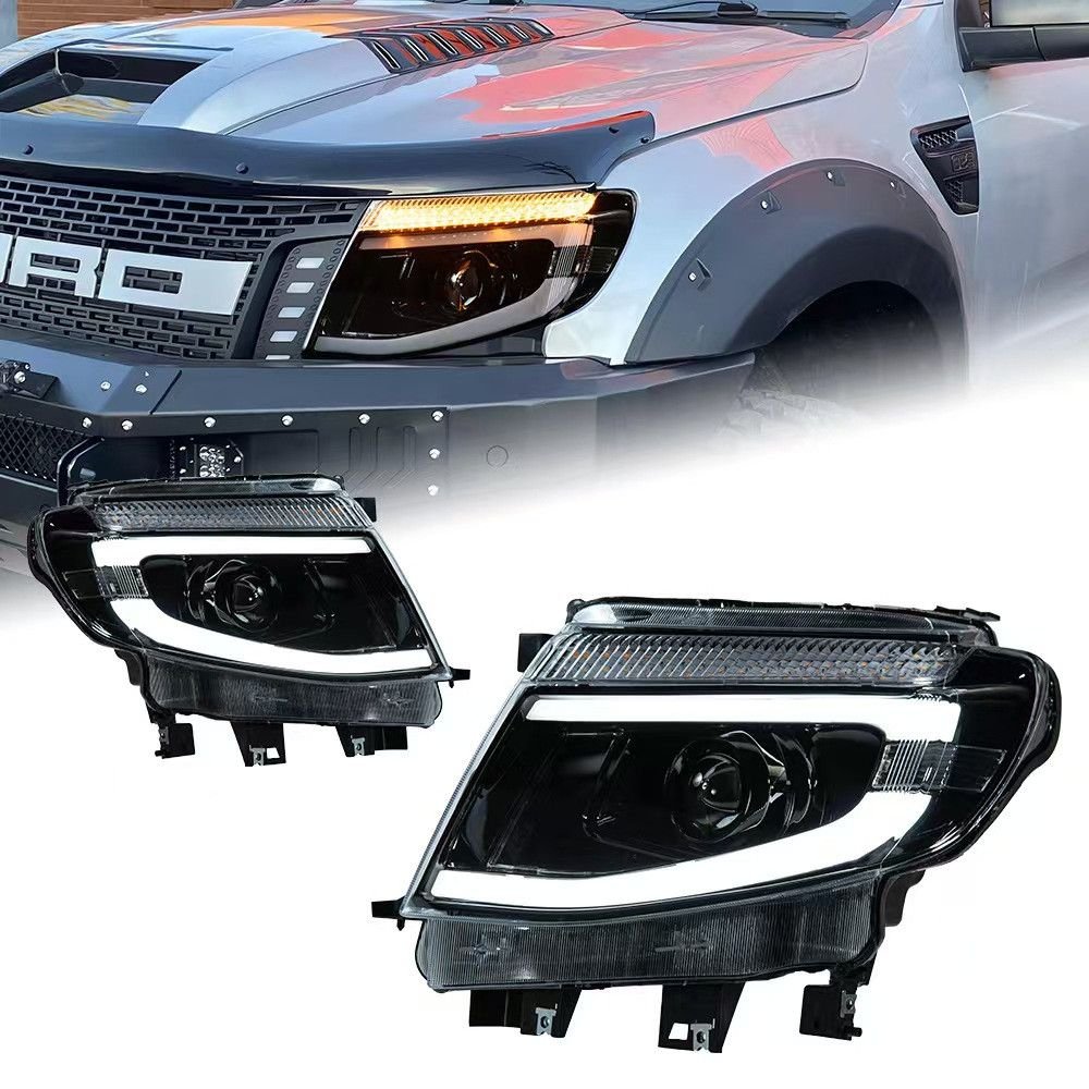 0ed0f13c-ef87-485a-a76b-fc8f6204d314 headlight LED for Ford Ranger Headlights 2012-20 15 Ranger T6 DRL Day Time Running Signal Lights Headlamp Auto Assembly - Image 1