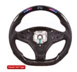 4 Styles Steering Wheels for Tesla Model S Carbon Fiber LED Customized Racing Steering Wheel - Image 2