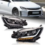 LED Headlights For Cars For Toyota REIZ 20 14-20 17 Upgrade Bifocal Lens Headlight Demon Eye Running Head Lights