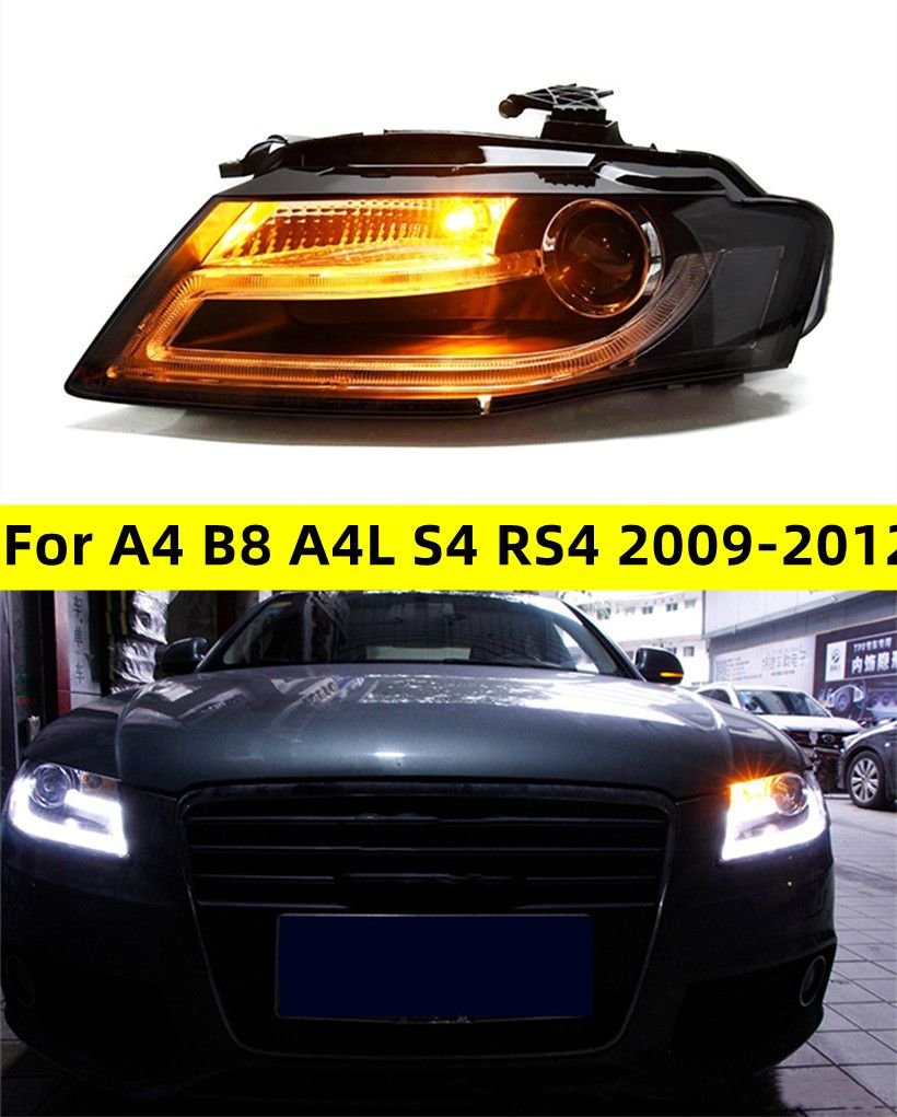 16d9b4d1-5552-4eef-a032-985cbf158def Car Front Headlight For Audi A4 B8 A4L S4 RS4 2009-2012 LED Auto Headlight Assembly Upgrade Bicofal Lens Xenon Headlights - Image 1