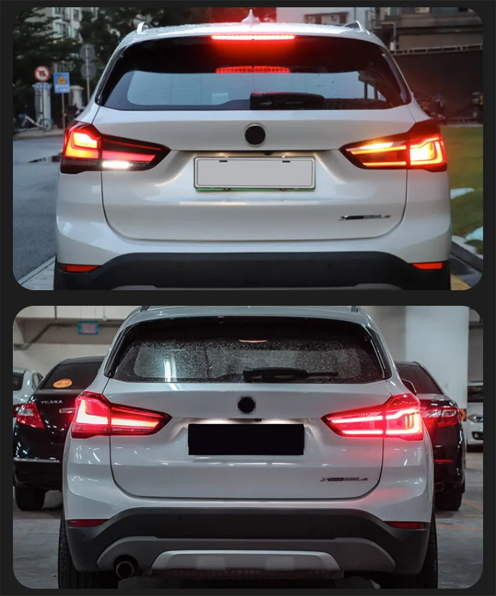 Car Tail Lights For BMW X1 F48 20 16-20 21 LCI Style LED DRL Running Signal Brake Reversing Parking Taillight