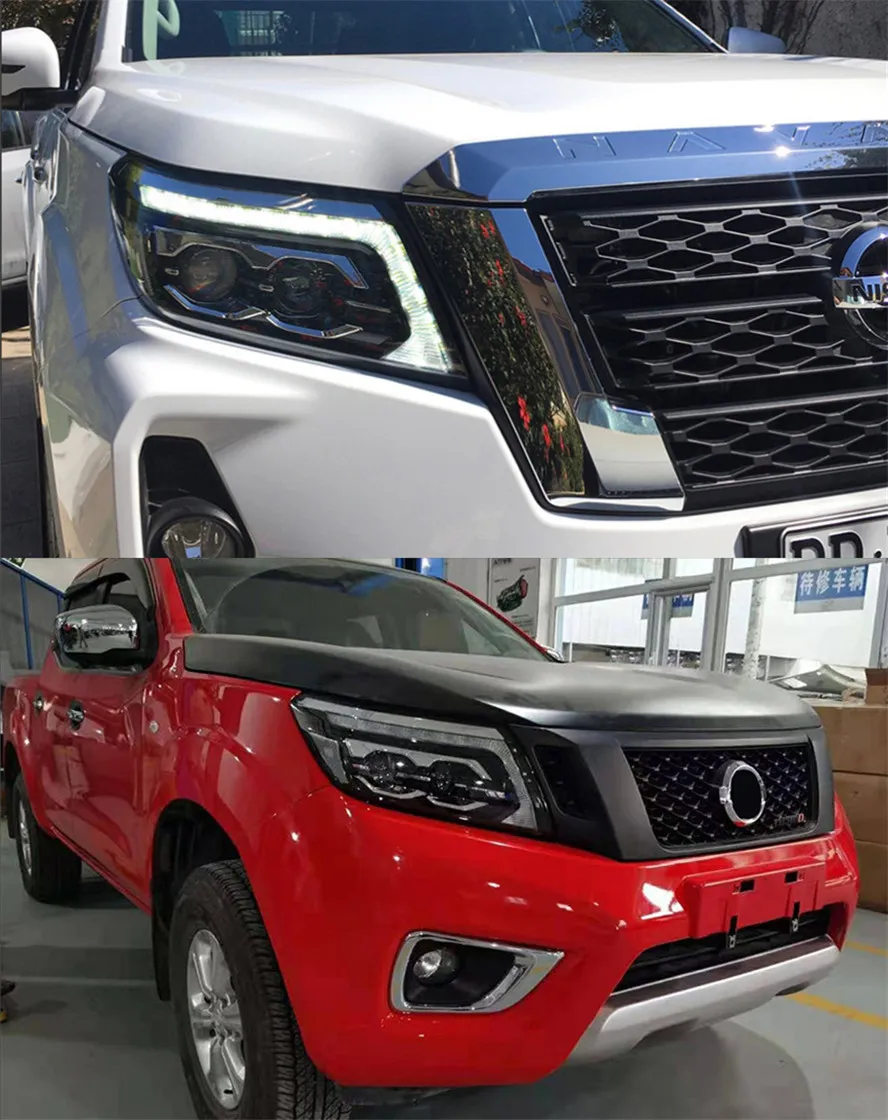 Auto Car Head Light Parts For Navara NP300 20 17-2021 Modified LED Lamps Headlights Daytime Running Lights