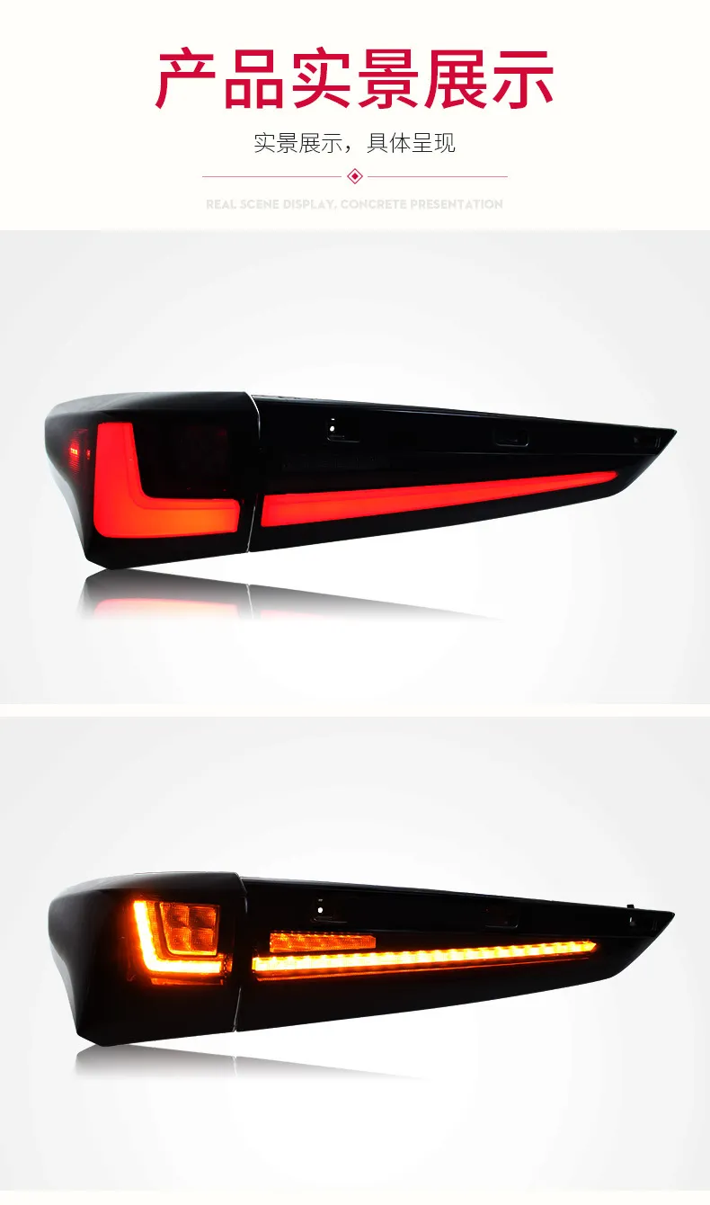 Car Tail Lights For Toyota Highlander 20 22-2023 Taillight Assembly Crown LED Through Type Driving Light Brake Light