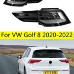 2 Colors Car Styling Tail Lamp for Golf8 Gti Taillights 20 20-2023 MK8 LED Taillight Golf MK8 Rear Stop DRL Brake Auto Accessories
